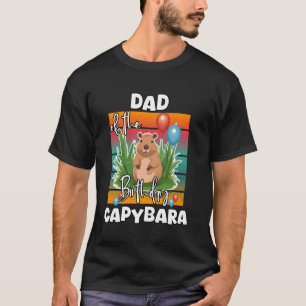 Dad Of The Birthday Capybara Cute Capy Bday Celebr T-Shirt