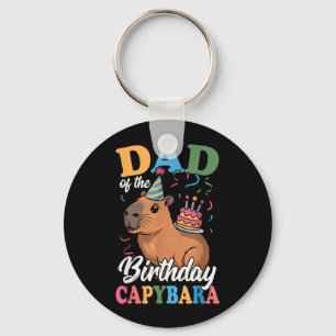 Dad of The Birthday Capybara Key Ring