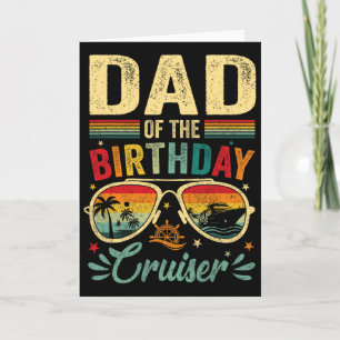 Dad Of The Birthday Cruiser Sungles Cruise Vintage Card