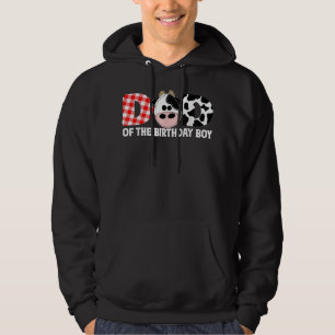 Dad of The Birthday For Boy Cow Farm 1st Birthday  Hoodie