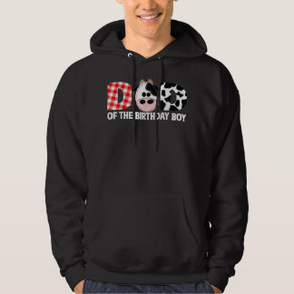 Dad of The Birthday For Boy Cow Farm 1st Birthday  Hoodie