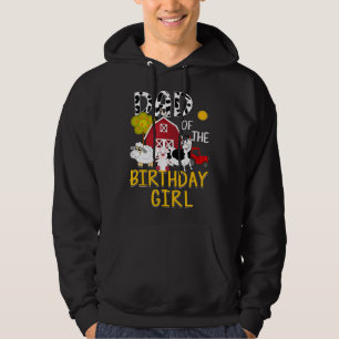 Dad Of The Birthday Girl Cow Farm Barnyard Party Hoodie