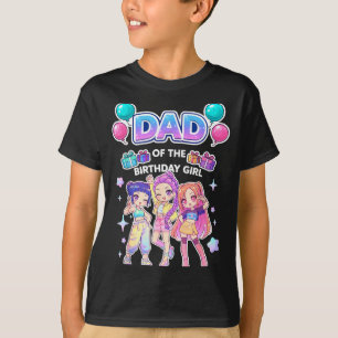 Dad of the birthday girl cute chibi kpop funny T-Shirt