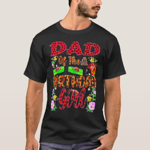 Dad Of The Birthday Girl Family Ladybug Birthday T-Shirt