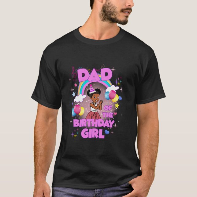 Dad Of The Birthday Girl Gracie s Corner Birthday  T-Shirt (Front)
