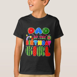 Dad Of The Birthday Girl Melon Family Matching Fun T-Shirt