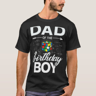Dad Of The Birthday Speed Cubing Boy Math T-Shirt