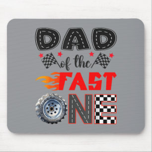 Dad Of The Fast One Racing Car 1st Birthday Boy Mouse Mat