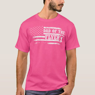 Dad Of The Flyer Usa Flag Cheerleader Cheerleading T-Shirt