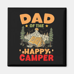 Dad Of The Happy Camper First Birthday Camping Fam Magnet