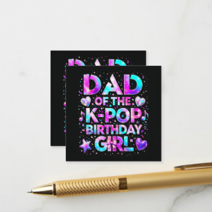 Dad Of The K-Pop Birthday Korean Music Enclosure Card