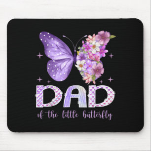 Dad of The Little Butterfly 1st Birthday Girl Mouse Mat