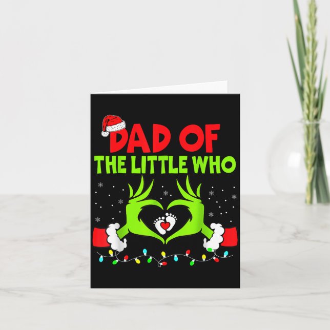 Dad Of The Little Who Funny Christmas Pregnancy An Card (Front)
