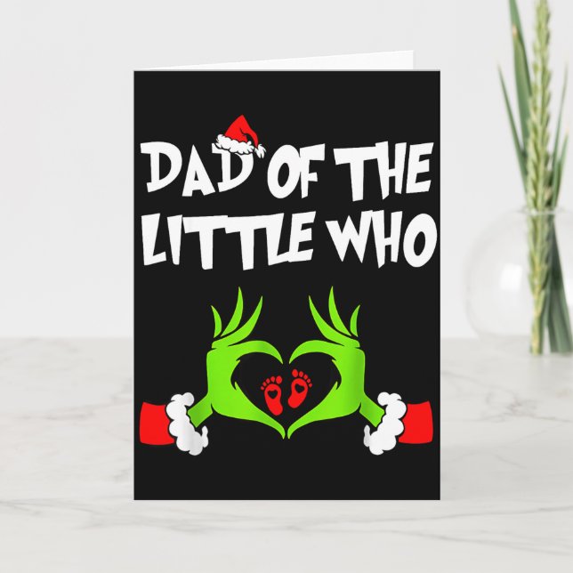 Dad Of The Little Who Funny Christmas Pregnancy An Card (Front)