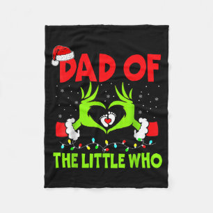 Dad Of The Little Who Funny Christmas Pregnancy An Fleece Blanket