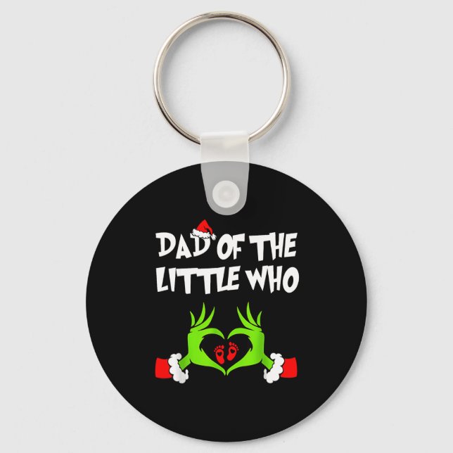 Dad Of The Little Who Funny Christmas Pregnancy An Key Ring (Front)