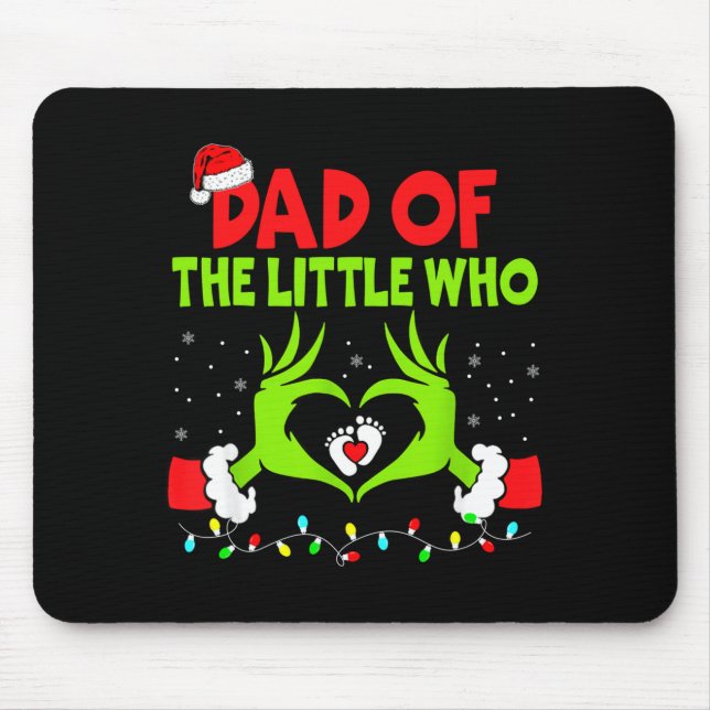 Dad Of The Little Who Funny Christmas Pregnancy An Mouse Mat (Front)