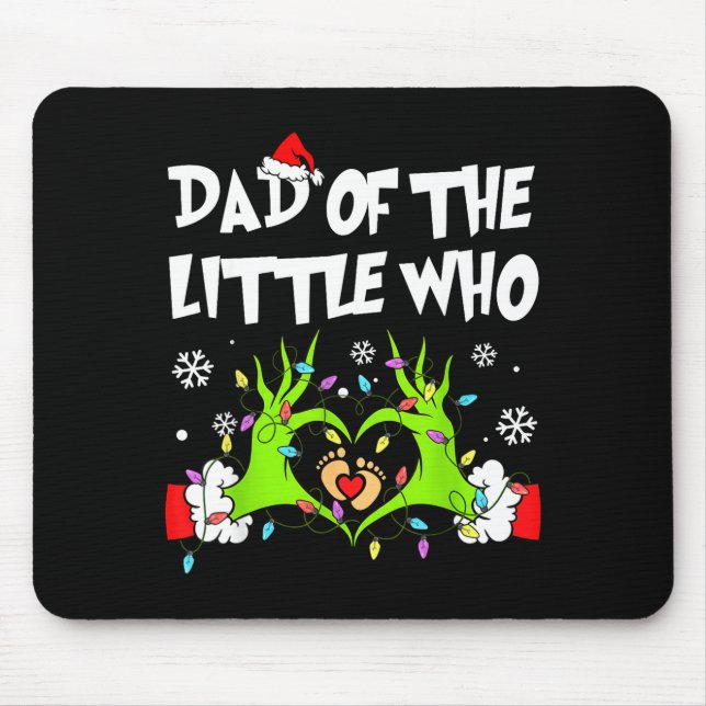 Dad Of The Little Who Funny Christmas Pregnancy An Mouse Mat (Front)