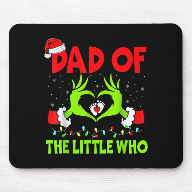 Dad Of The Little Who Funny Christmas Pregnancy An Mouse Mat (Front)