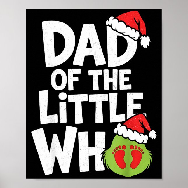 Dad Of The Little Who Funny Christmas Pregnancy An Poster (Front)