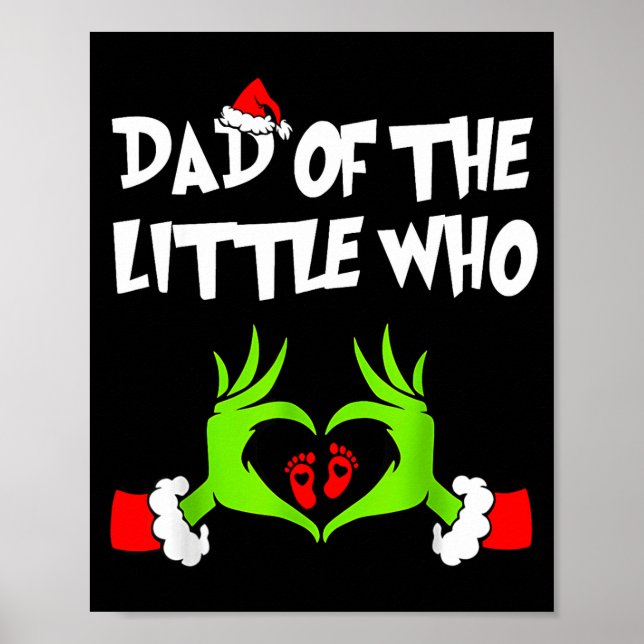 Dad Of The Little Who Funny Christmas Pregnancy An Poster (Front)