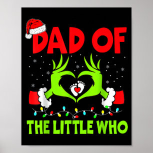 Dad Of The Little Who Funny Christmas Pregnancy An Poster