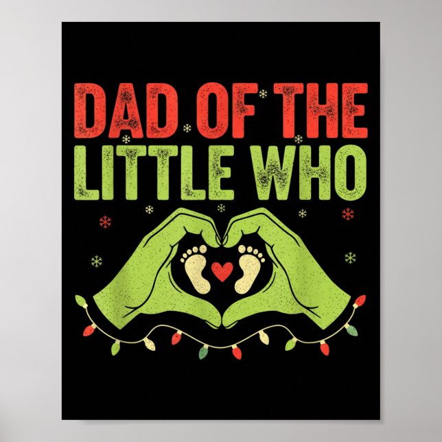 Dad Of The Little Who Qoute Christmas Pregnancy An Poster (Front)