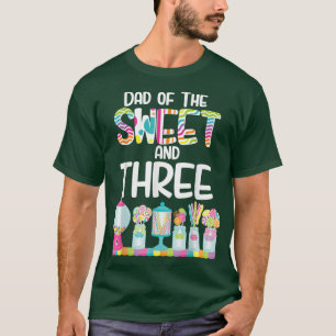 Dad Of The Sweet and Three Candy Birthday Lollipop T-Shirt