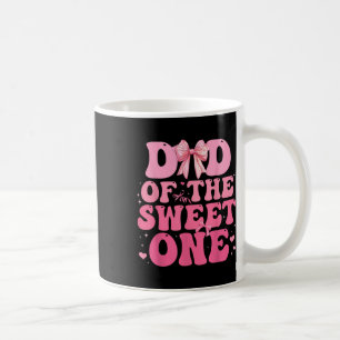 Dad Of The Sweet One Coquette Bow 1st Birthday Gir Coffee Mug