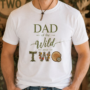 Dad of the Wild and TWO Birthday Mens Tshirts
