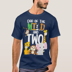 Dad Of The Wild and Two Zoo Theme Birthday T-Shirt