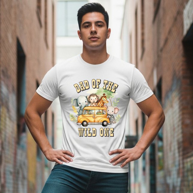 Dad of the Wild One boys birthday safari animals  T-Shirt (Creator Uploaded)