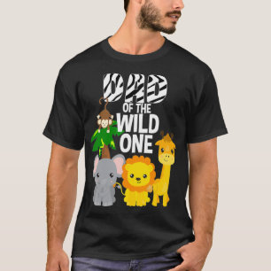 Dad of the Wild One Zoo Theme Birthday Safari T-Shirt
