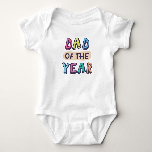 Dad of the Year Baby Bodysuit (Front)