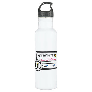 Dad of the Year certificate father's day Award 710 Ml Water Bottle
