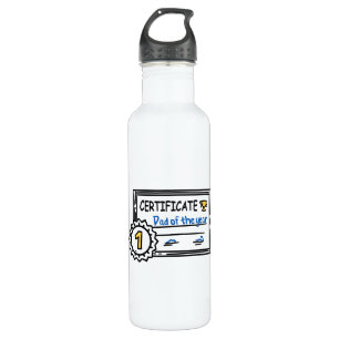 Dad of the Year certificate father's day Award 710 Ml Water Bottle