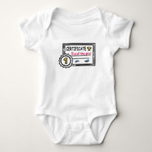 Dad of the Year certificate father's day Award Bab Baby Bodysuit