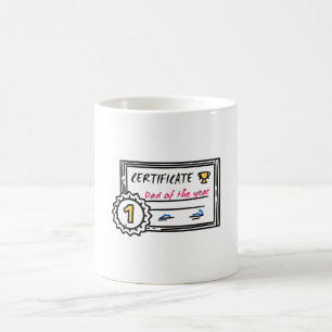 Dad of the Year certificate father's day Award Coffee Mug