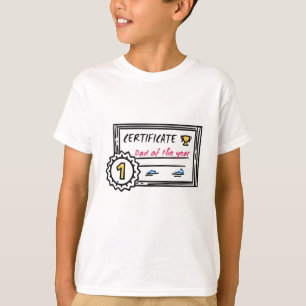 Dad of the Year certificate father's day Award T-Shirt