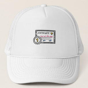 Dad of the Year certificate father's day Award Trucker Hat