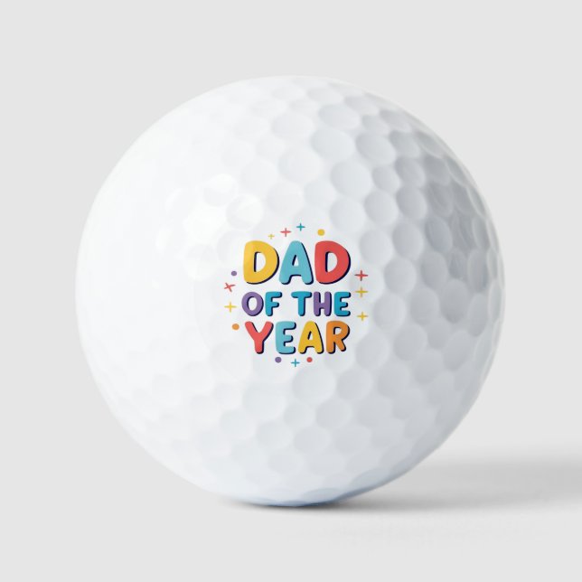 Dad of the Year – Funny Father’s Day Gift Golf Balls (Front)