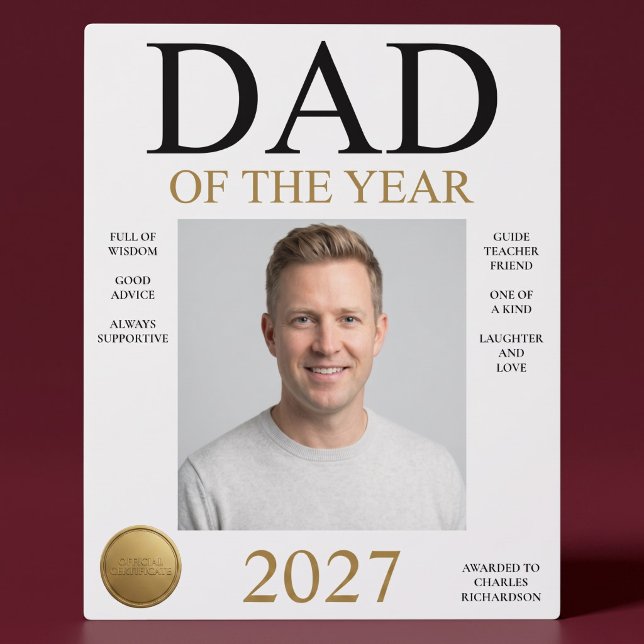 Dad Of The Year Photo Plaque (Creator Uploaded)