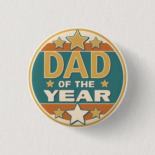 Dad of the Year Retro Badge – Father’s Day Gift (Front)