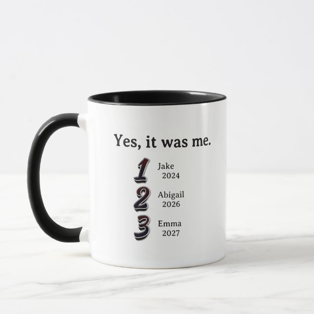 Dad of three, Dad again, Third child, Lucky Mug (Left)