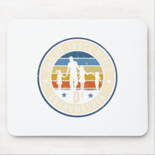 Dad Of Three Girls Outnumbered D3 Cubed Fathers Da Mouse Mat