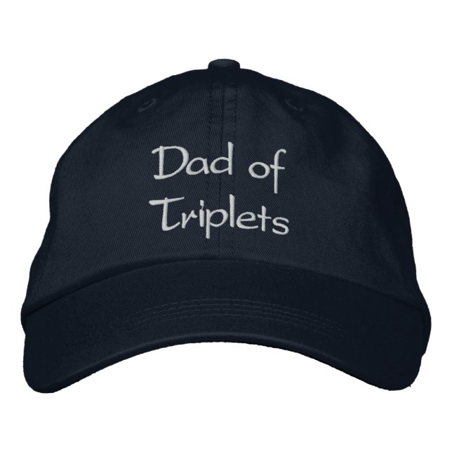 Dad of Triplets Embroidered Hat (Front)
