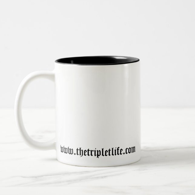 Dad of  Triplets Two-Tone Coffee Mug (Left)