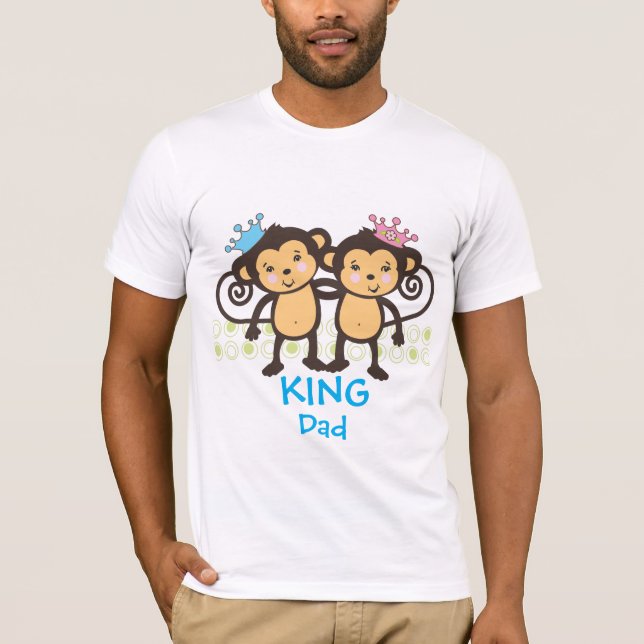 Dad of Twin Monkeys T-Shirt (Front)