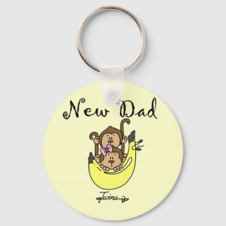 Dad of Twins Boy and Girl Tshirts and Gifts Key Ring
