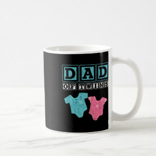 Dad Of Twins Family Daddy Fathers Day Future Paren Coffee Mug